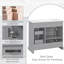 Meuble-lavabo 36 po avec lavabo, lavabo en céramique, 2 tiroirs basculants, charnières de porte à fermeture en douceur