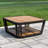 Teak & Black Rope Square Coffee Table, 35" x 35"