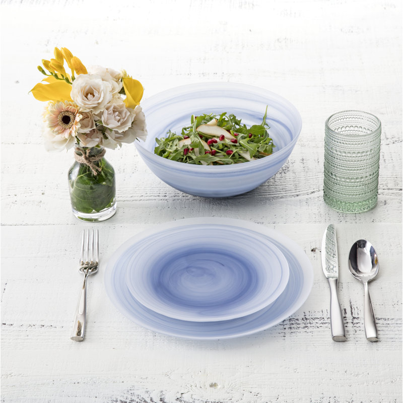 D&V La Jolla Amethyst 9.75" Serving Bowl, Set of 2, Ink Blue