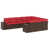 Coussin rouge / cadre brun est en rupture de stock