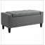 Repose-pieds avec rangement, banc de rangement rembourré avec plateau relevable et capitonnage à boutons pour le salon-1334333612