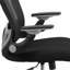  Chaise de bureau ergonomique en maille à dossier moyen avec accoudoirs rabattables réglables en hauteur