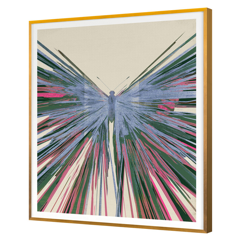Butterfly Boom 3 Print by Todaro, Katie, Gold Single Picture Framed, 48'' H x 41'' W