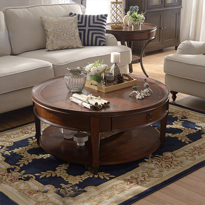 A coffee table with natural texture