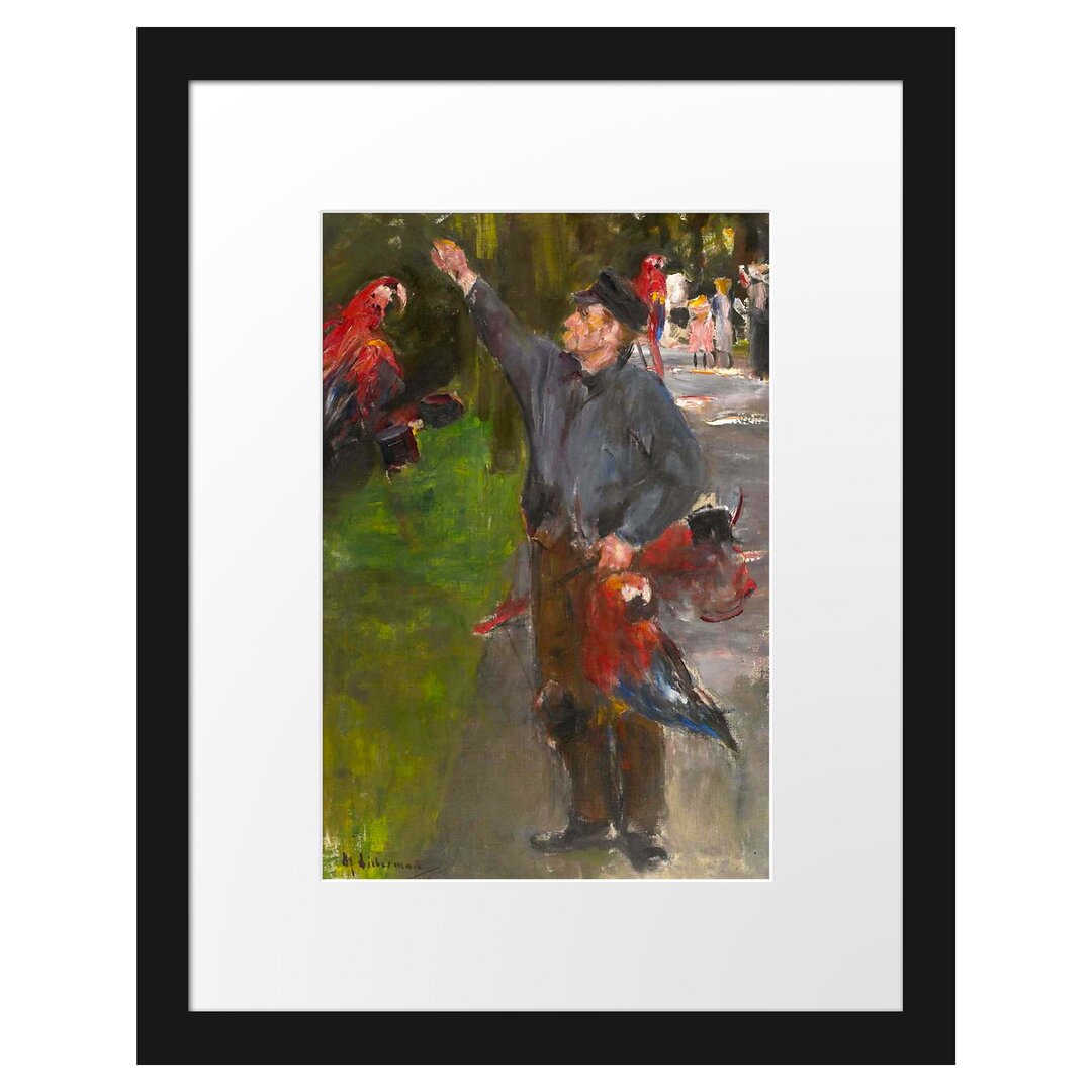 Gerahmter Kunstdruck Parrot Man von Max Liebermann