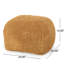 Pouf de garage carré jaune en microfibre spongieuse - capacité de 250 lb, rembourré de billes, 19,84 po x 13,93 po, plateforme souple et entièrement assemblée