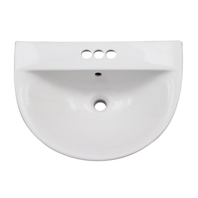 Barclay Morning 16.62 " Vitreous China U-Shaped Bathroom Sink and Overflow Hole