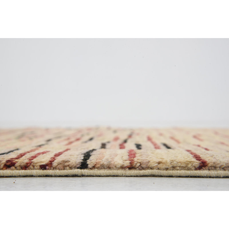 Tapis de zone en laine noué la 3 pi 7 po x 6 po one-of-kind main Nash