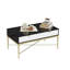 Table basse moderne avec 2 tiroirs, table de rangement de salon, table centrale