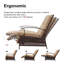 Chaise de patio inclinable avec coussins Jeftha-235455193