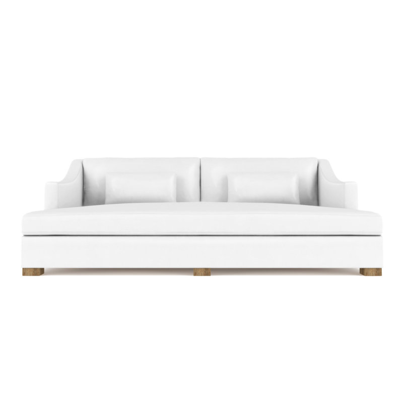 Crosby Slope Arm Daybed, Vintage Leather Blanc, Weathered
