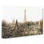 Misty Eiffel Tower In Paris France - Wrapped Canvas-56628950