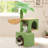 Indoor cat tree with scratching post, 2 large apartments, and deep hammock