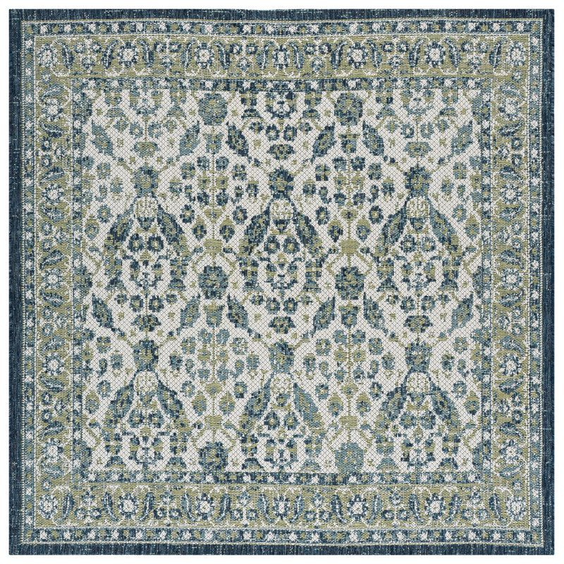 Courtyard Power Loom Polypropylene Plastic; Polyester Oriental Indoor / Outdoor Rug, 9'-0" x 12'-0" Rectangle