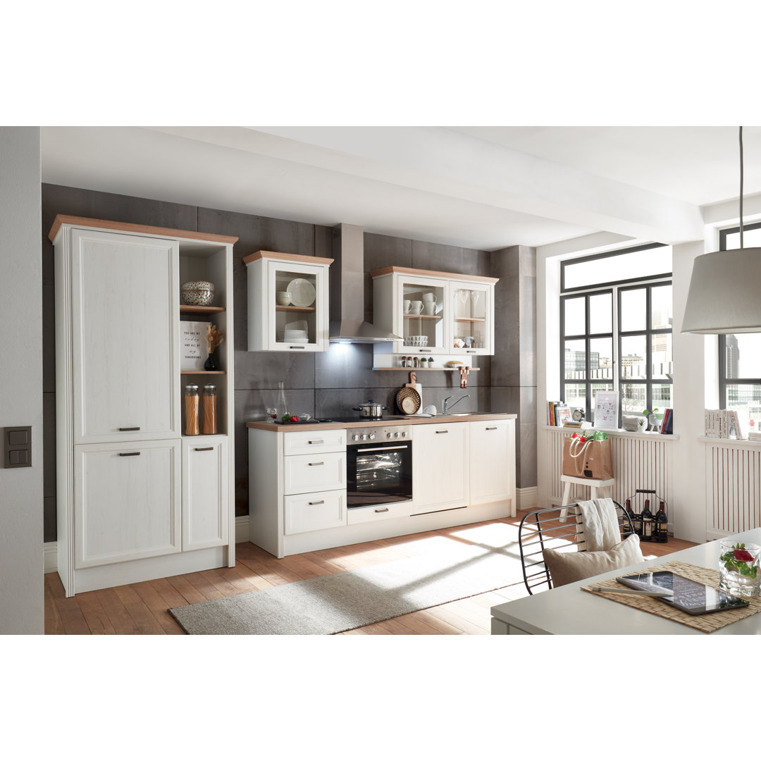 BBK Silver 228cmH x 320cmW x 60cmD Particleboard Ready-to-Assemble Kitchen Cabinet Set