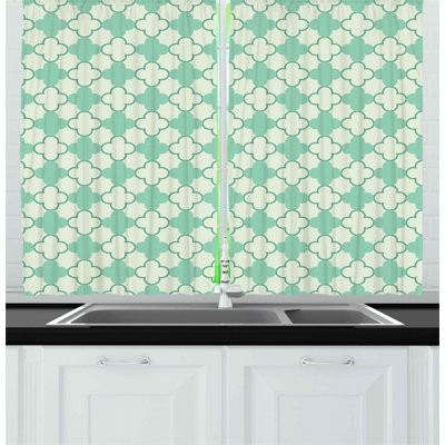 Geometric Pointed Kitchen Curtain