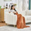 Canapé surdimensionné en chenille avec assise profonde, support en mousse haute densité, pieds en métal doré et design moderne capitonné pour le salon ou la chambre à coucher.-1026241743-1026241739