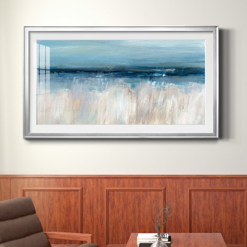 Marée haute - reproduction d'art encadrée de qualité supérieure - prête à être accrochée, H 10,5 po x l 18,5 po x P 1,5 po
