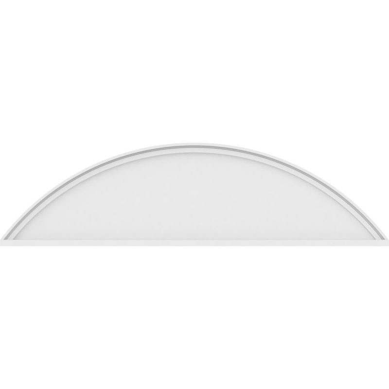 Fronton en PVC de qualité architecturale à arche segmentée, H 16 po x l 60 po x P 2 po
