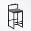 Ensemble de 2 tabourets en velours avec structure en métal et pieds robustes-1563444593
