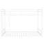 Lit superposé simple au-dessus de métal blanc - cadre, réduction du bruit substantiellement, garde-corps inclus Élément de qualité de fabrication robuste et stable, réduit considérablement, installé,