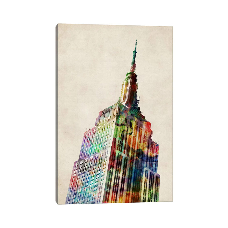 Empire State Building by Michael Tompsett - Wrapped Canvas Painting, 101.6 cm H x 66.04 cm W x 1.91 cm D