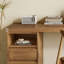 Bureaux rectangulaires en bois massif noyer clair-107519281
