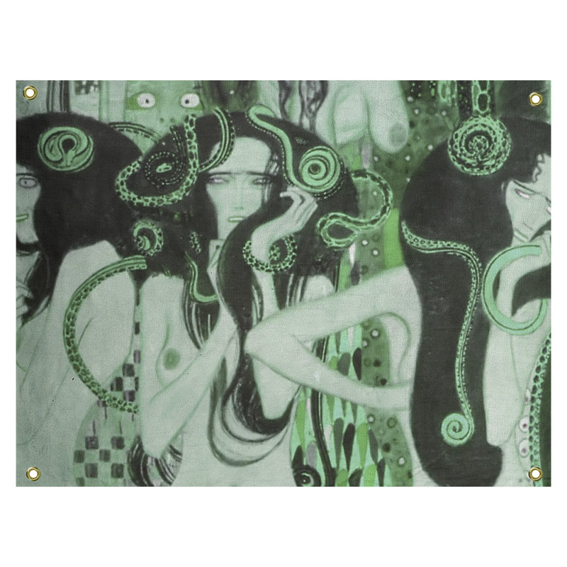 Tapisserie murale beethoven frise, H 37,5 po x l 27,5 po, Vert