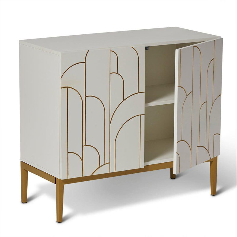Heathfield Sideboard, Snow White, 77 cm H x 90 cm W x 40 cm D