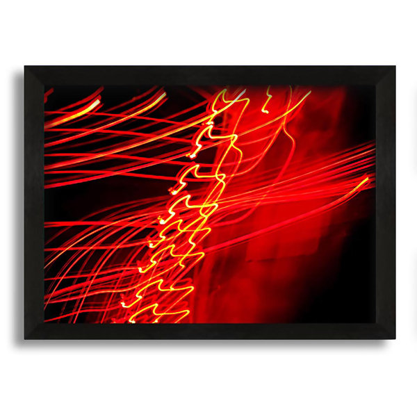 Ivy Bronx Red Distraction - Picture Frame Graphic Art on Canvas ...