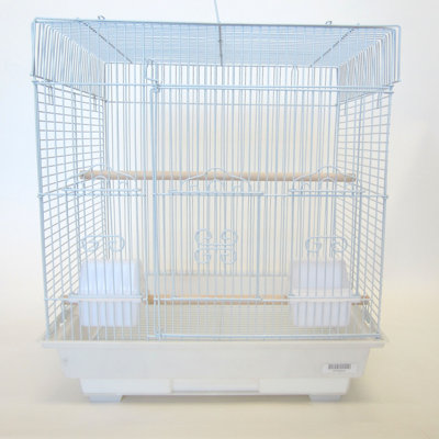 Petit cage à oiseau à plateau carré plat