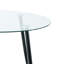 Table en verre moderne simple de 47,2 po, matériau en verre trempé de haute qualité, pieds plaqués or, convient pour la cuisine de restaurant-95908100-95908107