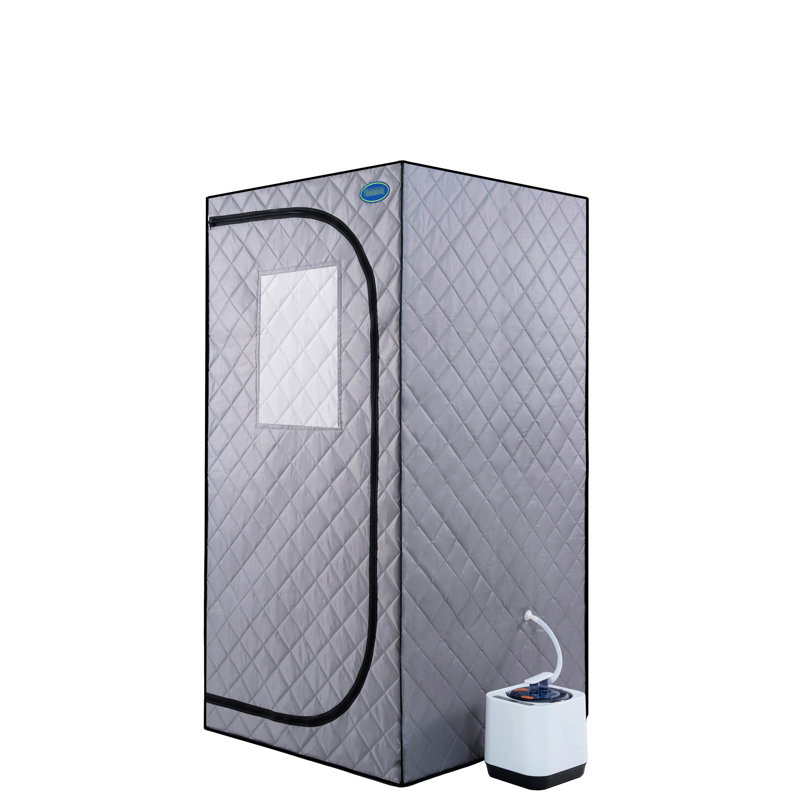 Portable Steam Grey Mini Plus - Personal Home Spa With Generator & Remote. Foldable Chair. Easy Installation. Quick Heating. Ul Accredited. Fabric. 360 Dispersion. Element. Improve Skin Smoothness