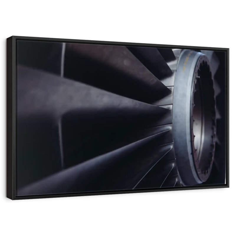Moteur d'avion, Cadre flottant noir, 43 po x 29 po