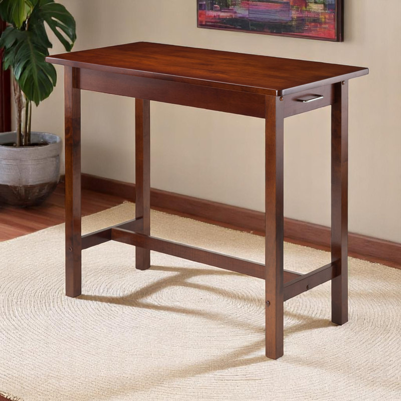 Warba 2-Drawer Breakfast Table in Walnut Finish, 33.04'' H X 39.12'' W X 19.48'' D