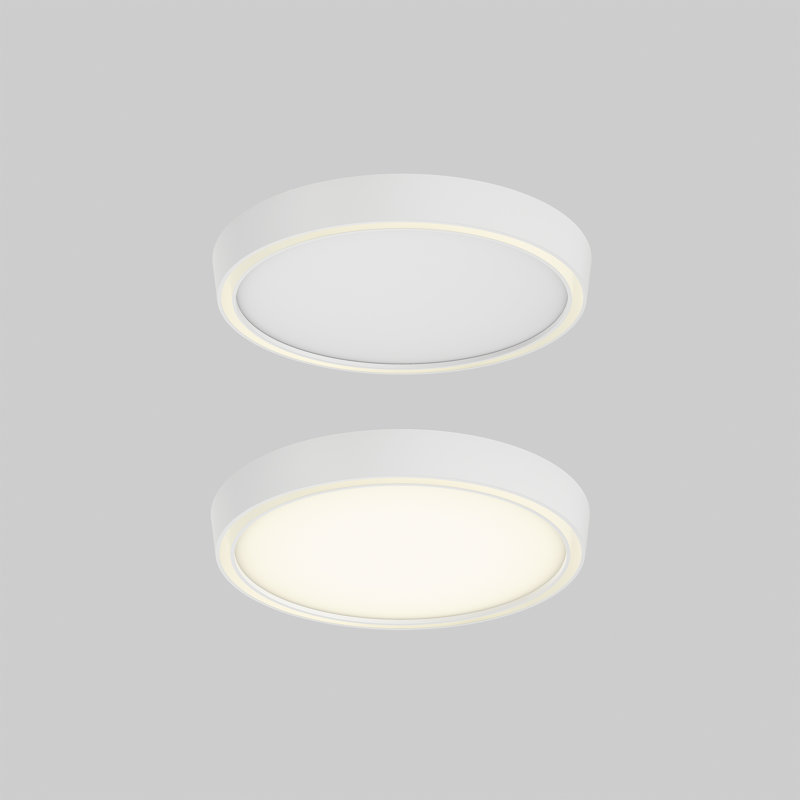 Doucette Acrylic LED Flush Mount, White