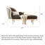 Chaise longue de style français en bois de bouleau et cuir pour chambre et salon-1096588860