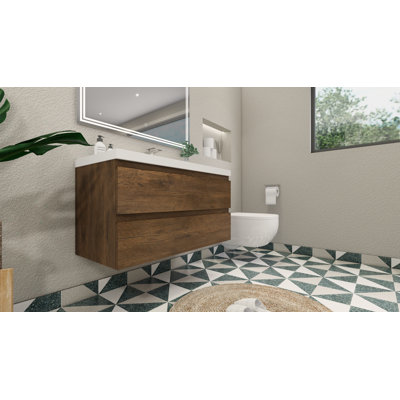 Ensemble de meuble-lavabo mural simple 42 po Mableton
