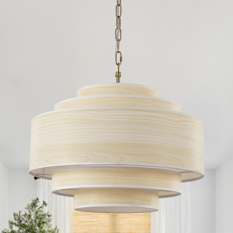 Lustre cylindrique 4 niveaux à 4 lumières à intensité variable pour la cuisine et la salle à manger