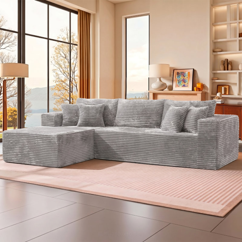 Ensemble de canapé modulaire rembourré en U de 109 po Felton avec canapé modulaire en U réversible et spacieux pour les petits espaces