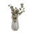 Elegant Shimmering Flower Glass Vase for Home Decor Styling - Modern Shape Table Vase Accent for Living Room or Entryway Display - Clear & Frost