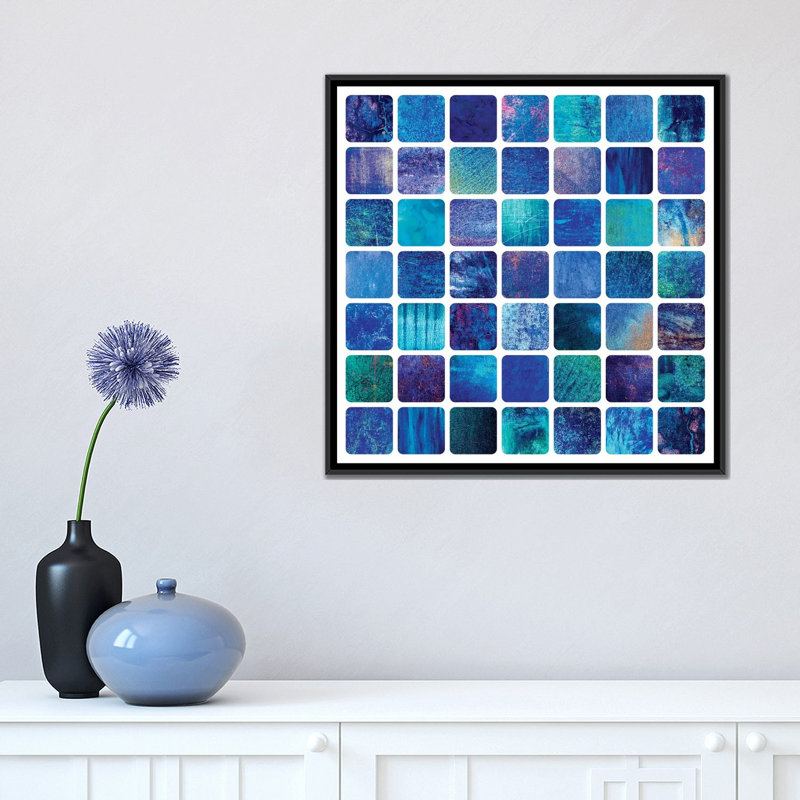 «Ocean Dreams», impression sur toile tendue, H 18 po x l 18 po x P 1,5 po, Toile encadrée noire, Pas de tapis