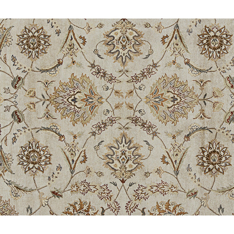 High-Quality Hand-Knotted Ivory And Gold Area Rug