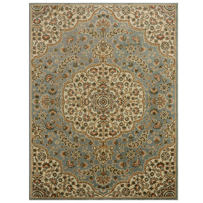 Tapis oriental bleu / beige