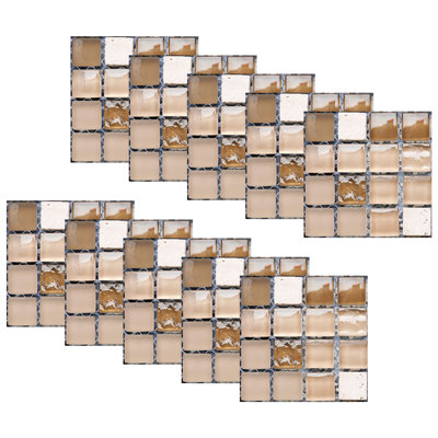 Autocollants muraux auto-adhésifs à carreaux de cristal