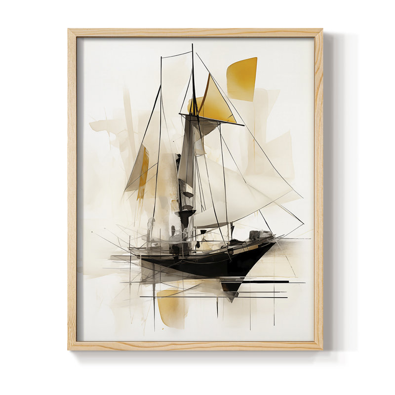 NAUTICAL Series CECXCV, reproduction d'art encadrée - bois massif, H 11 po x l 9 po