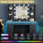 43.7"W Farmhouse Makeup Vanity Desk with Lighted Mirror and Power Outlet, 3 Drawers-1209295932