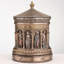 Figurine en bronze coulé à froid 6,5 pouces avec panthéon grec et zodiaque rotonde