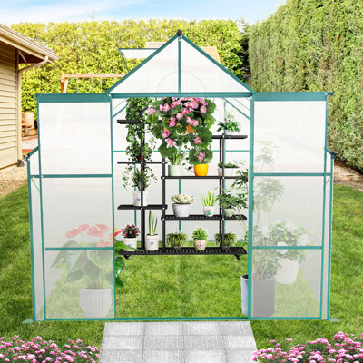 Serre de 8 pi x 6 pi avec fonction de ventilation - favorise une santé optimale des plantes toutes saisons