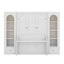 Grand lit plateforme escamotable avec tablette, armoires latérales, tiroirs et DEL-1562226564